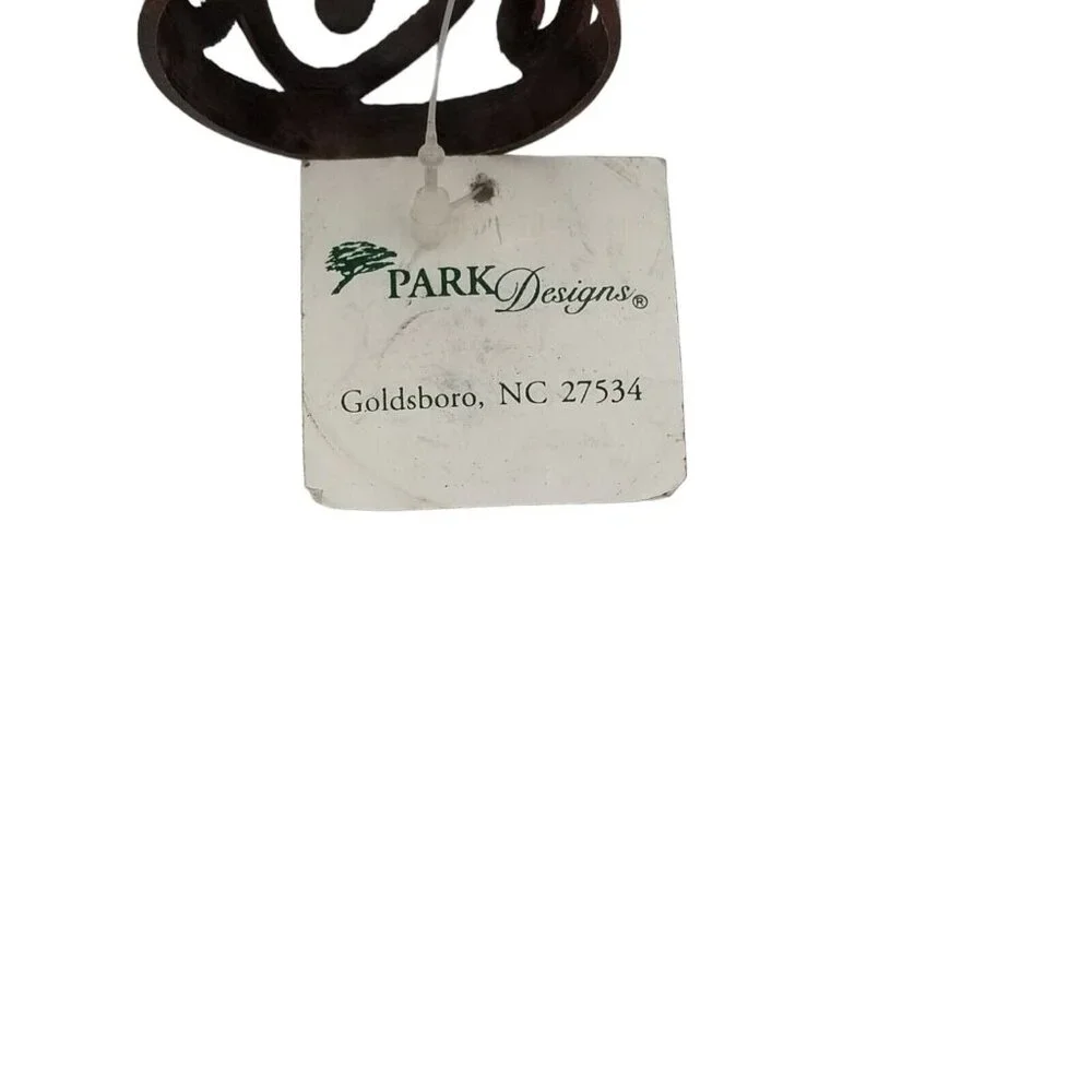 Napkin Ring Holders Set of 8 Metal Cut-Out‎ Scroll Burl Brown Pierced